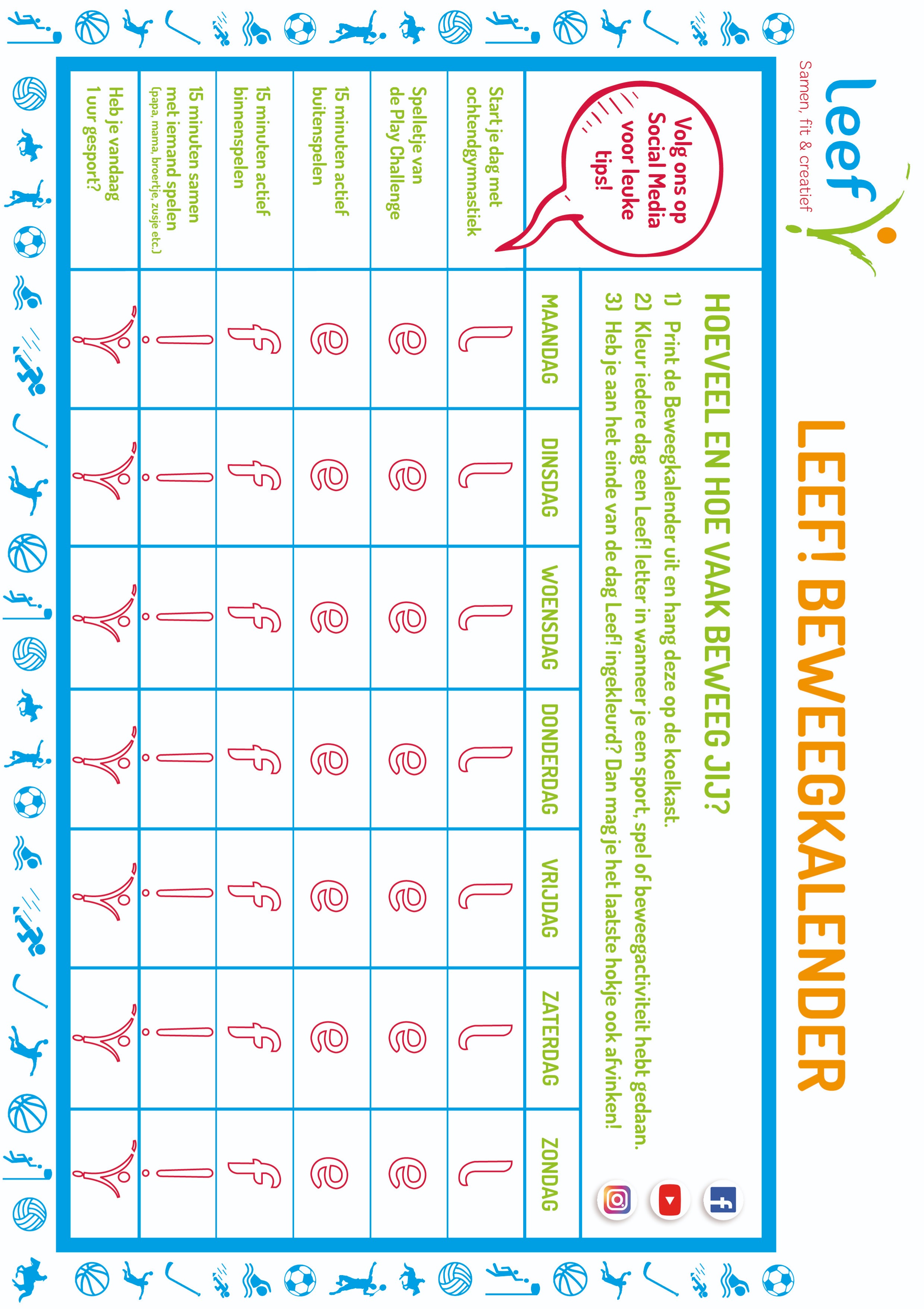 PDF-Document Leef! Beweegkalender